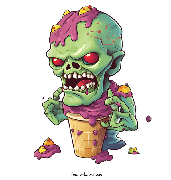 Transparent halloween zombie zombie ice cream for zombie for Halloween