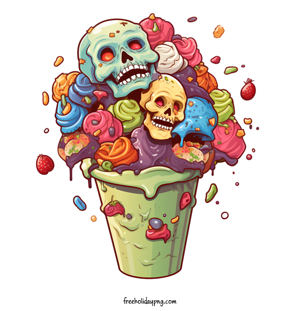 Transparent halloween zombie ice cream candy for zombie for Halloween