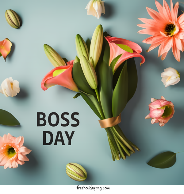 Transparent Bosses Day Bosses Day a green background a blue and pink design for Boss Day for Bosses Day