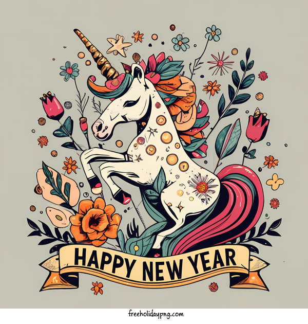 Transparent New Year Happy New Year happy new year unicorn for Happy New Year for New Year