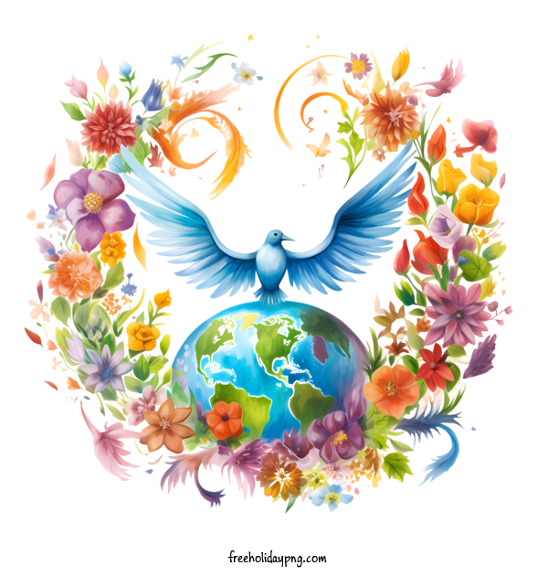 Transparent International Day of Peace World Peace Day earth wreath for World Peace Day for International Day Of Peace