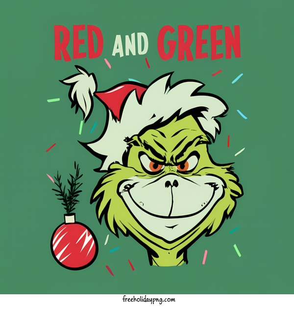 Transparent Christmas Grinch red and green christmas for Grinch for Christmas