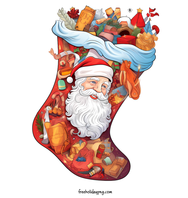Transparent Christmas Christmas Stocking Santa santa claus for Christmas Stocking for Christmas