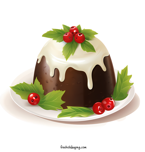 Transparent Christmas Christmas Pudding cherry chocolate for Christmas Pudding for Christmas