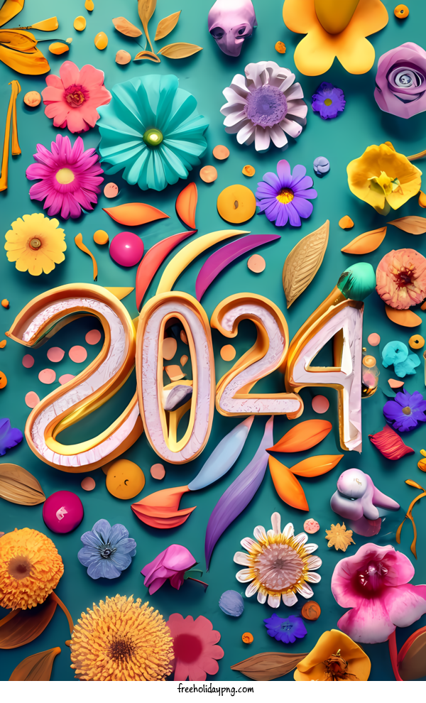 Transparent New Year Happy New Year 2024 2024s numbers for Happy New Year 2024 for New Year