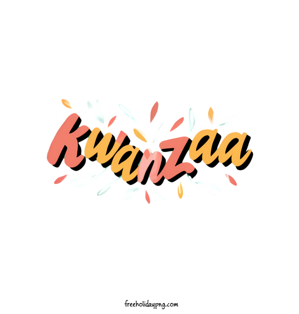 Transparent Kwanzaa Happy Kwanzaa Image Content Colorful lettering for Happy Kwanzaa for Kwanzaa