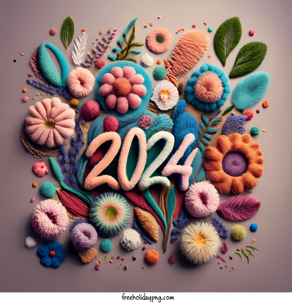 Transparent New Year Happy New Year 2024 happy colorful for Happy New Year 2024 for New Year