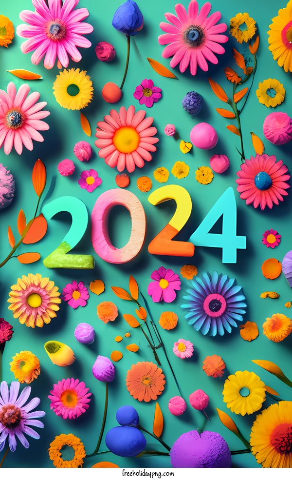 Transparent New Year Happy New Year 2024 Happy colorful for Happy New Year 2024 for New Year
