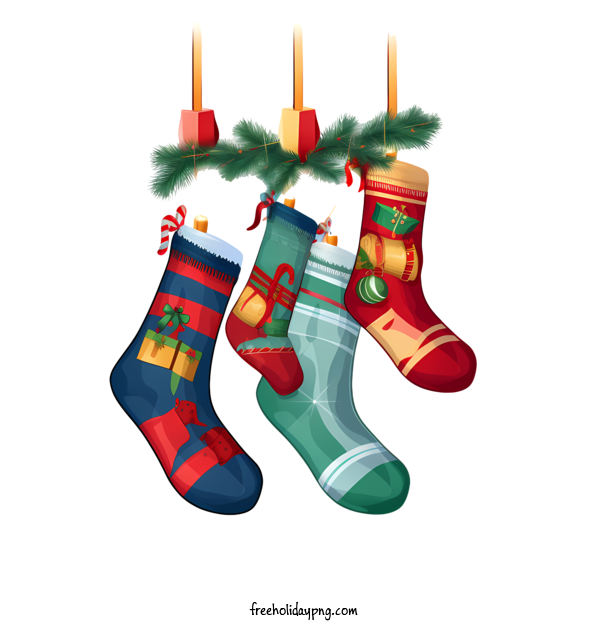 Transparent Christmas Christmas Stocking Christmas socks socks hanging on a tree for Christmas Stocking for Christmas