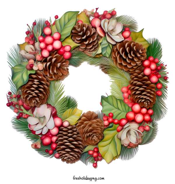 Transparent Christmas Christmas Wreath christmas wreath pine cones for Christmas Wreath for Christmas