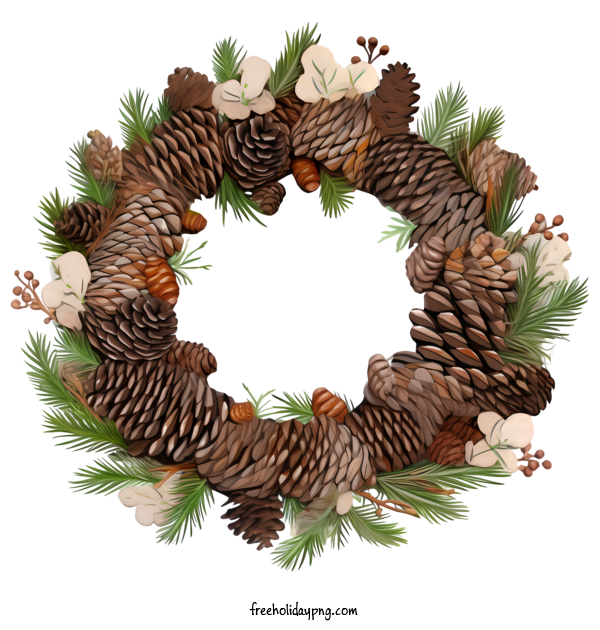 Transparent Christmas Christmas Wreath pinecones wreath for Christmas Wreath for Christmas