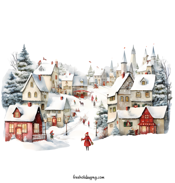 Transparent Christmas Merry Christmas cityscape winter for Merry Christmas for Christmas