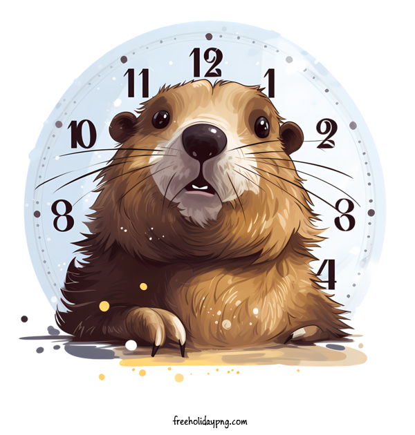 Transparent Groundhog Day Groundhog Day bear clock for Groundhog for Groundhog Day