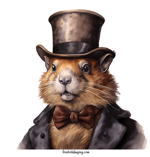 Transparent Groundhog Day Groundhog Day fur top hat for Groundhog for Groundhog Day