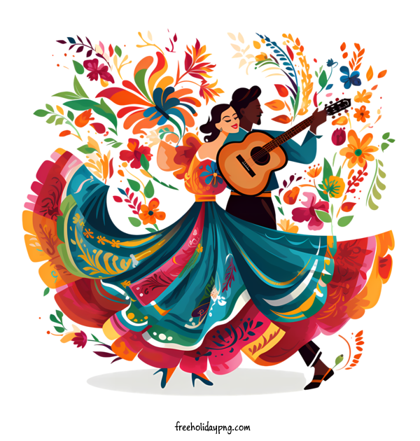 Transparent Mexico Independence Day Mexican Independence Day dance guitar for Mexican Independence Day for Mexico Independence Day