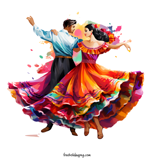 Transparent Mexico Independence Day Mexican Independence Day Dance couple for Mexican Independence Day for Mexico Independence Day