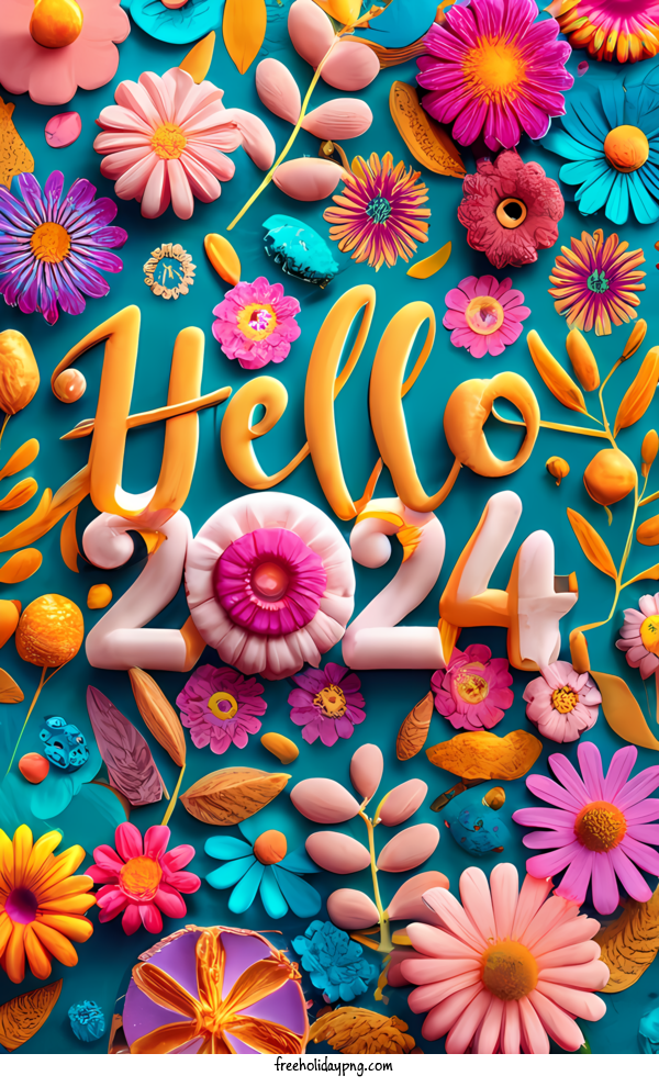Transparent New Year Happy New Year 2024 happy birthday flowers for Happy New Year 2024 for New Year