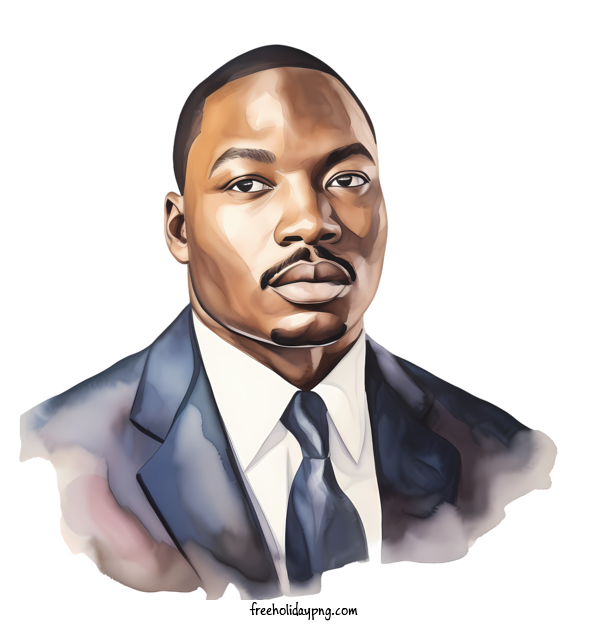 Transparent Martin Luther King Jr. Day MLK Day black man man in suit for MLK Day for Martin Luther King Jr Day