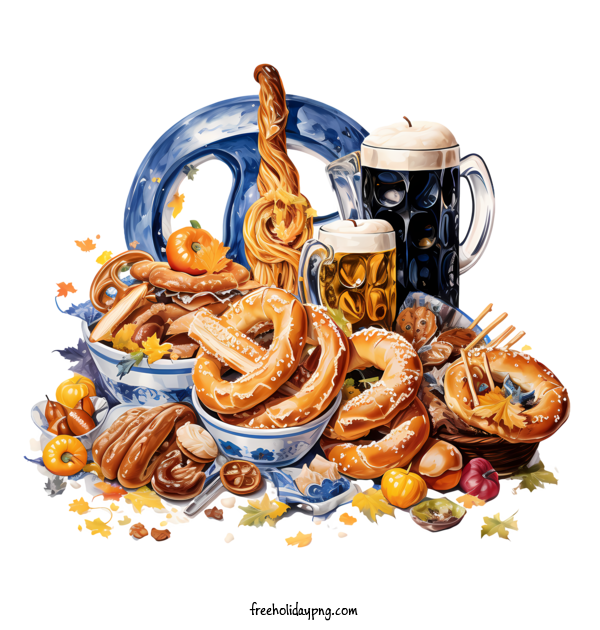 Transparent Oktoberfest Beer Festival Oktoberfest beer pretzels for Beer Festival Oktoberfest for Oktoberfest