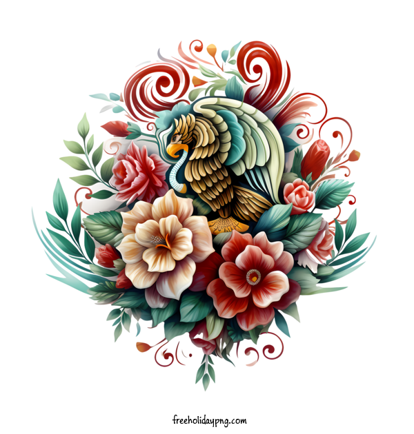 Transparent Mexico Independence Day Mexican Independence Day floral ornate for Mexican Independence Day for Mexico Independence Day