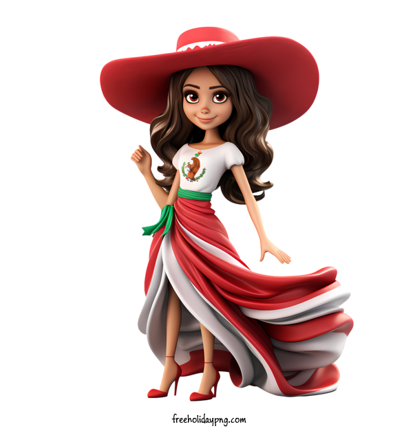 Transparent Mexico Independence Day Mexican Independence Day dress red dress for Mexican Independence Day for Mexico Independence Day