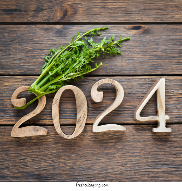 Transparent New Year Happy New Year 2024 Gardening Greenery for Happy New Year 2024 for New Year