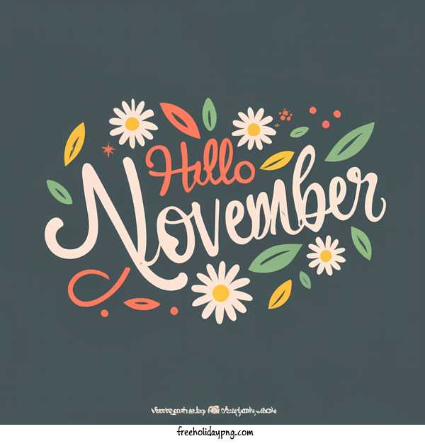 Transparent November Hello November happy autumn for Hello November for November