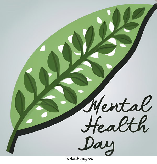 Transparent World Mental Health Day World Mental Health Day mental health green leaf for Mental Health Day for World Mental Health Day