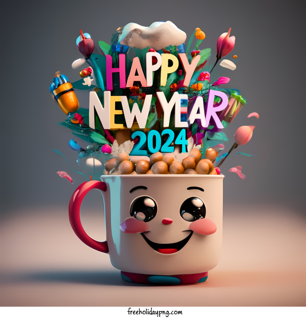 Transparent New Year Happy New Year 2024 Happy New Year 2023 cup for Happy New Year 2024 for New Year