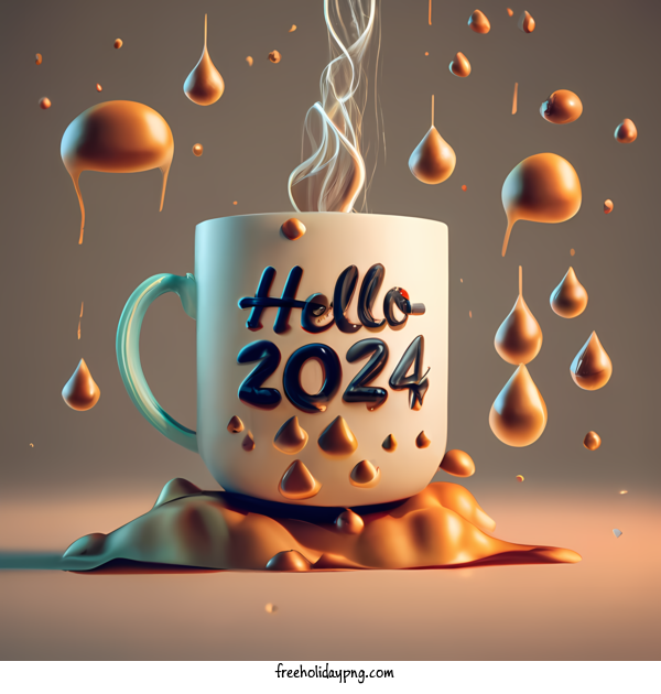 Transparent New Year Happy New Year 2024 happy new year water droplets for Happy New Year 2024 for New Year