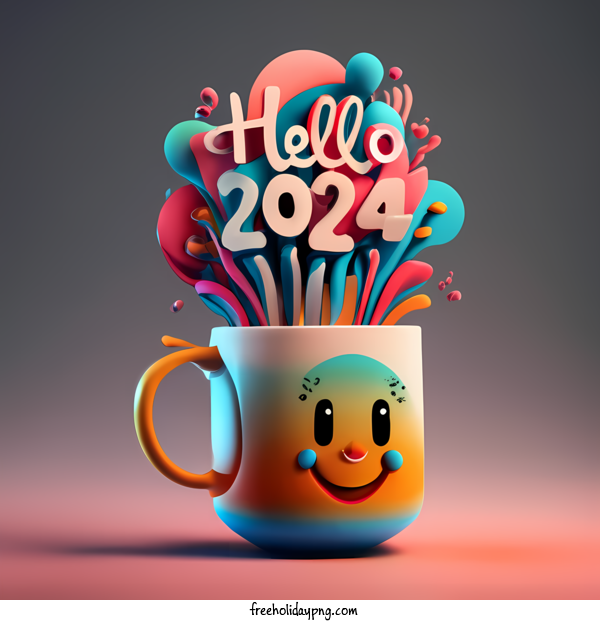 Transparent New Year Happy New Year 2024 happy new year colorful for Happy New Year 2024 for New Year