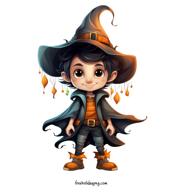 Transparent Halloween Halloween wizard Cartoon Boy for Halloween wizard for Halloween