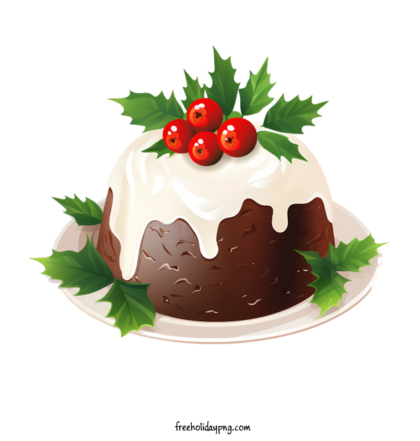 Transparent Christmas Christmas Pudding cake chocolate for Christmas Pudding for Christmas