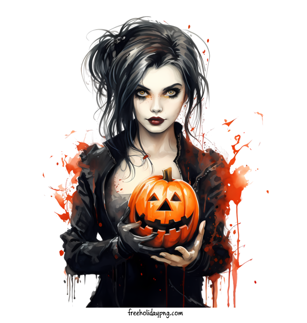 Transparent Halloween Vampire and pumpkin girl costume for Vampire and pumpkin for Halloween