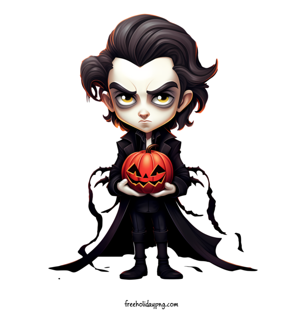 Transparent Halloween Vampire and pumpkin Halloween Cartoon for Vampire and pumpkin for Halloween