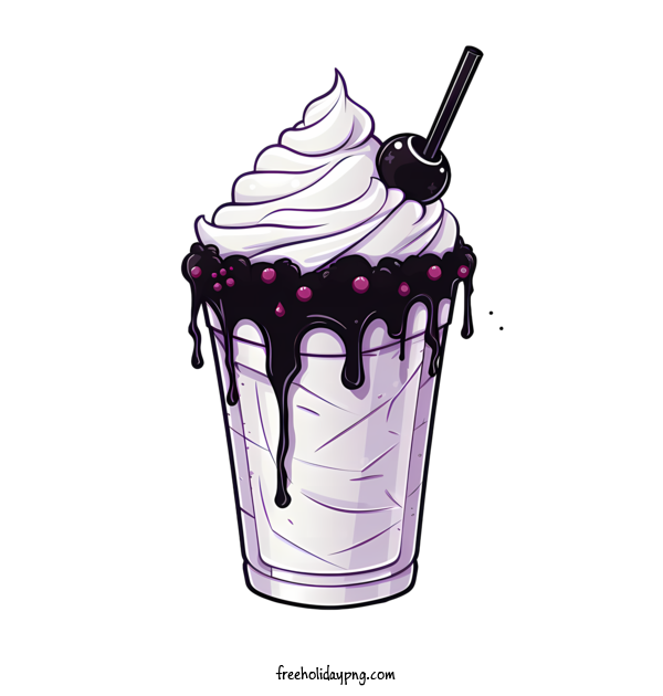 Transparent Halloween Halloween milkshake ice cream milkshake for Halloween milkshake for Halloween