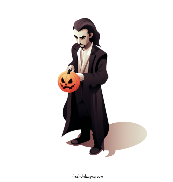 Transparent Halloween Vampire and pumpkin halloween jack-o-lantern for Vampire and pumpkin for Halloween