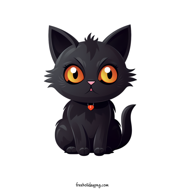 Transparent Halloween Halloween Black Cat Black Cat Cute Cat for Halloween Black Cat for Halloween