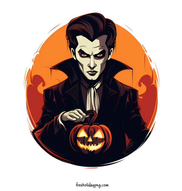 Transparent Halloween Vampire and pumpkin vampire dark for Vampire and pumpkin for Halloween