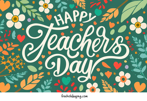 Transparent World Teacher's Day Teachers' Days happy teachers day lettering for Teachers' Days for World Teachers Day