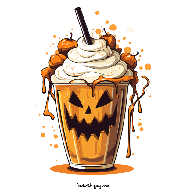 Transparent Halloween Halloween milkshake Candy Ice Cream for Halloween milkshake for Halloween