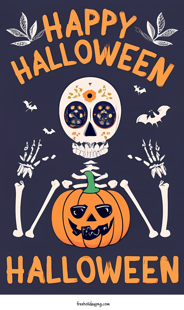 Transparent Halloween Happy Halloween Happy Halloween skeleton for Happy Halloween for Halloween