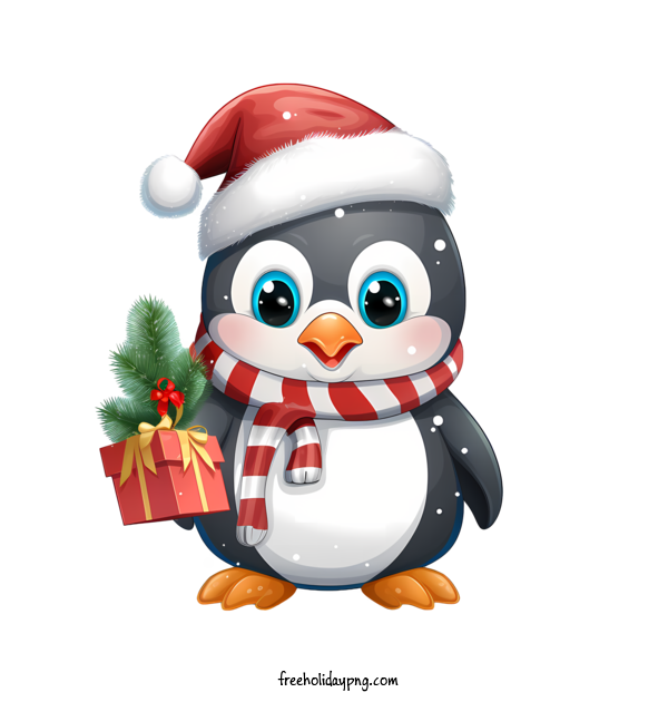 Transparent Christmas Christmas penguin penguin santa hat for Christmas penguin for Christmas