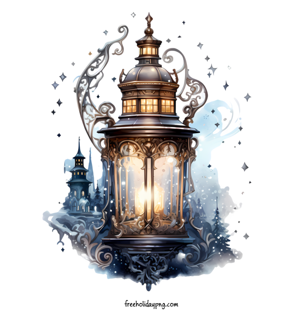 Transparent Christmas Christmas lantern lighthouse lamp for Christmas lantern for Christmas