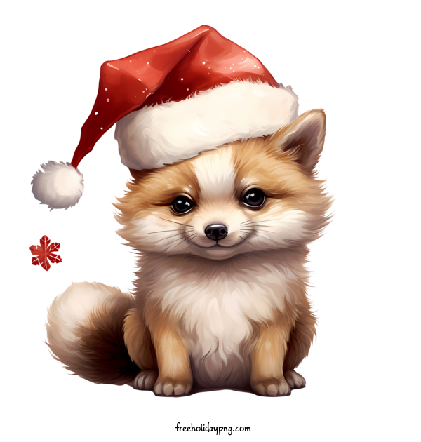 Transparent Christmas Christmas fox cute adorable for Christmas fox for Christmas