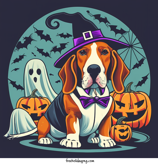 Transparent Halloween Happy Halloween dog beagle for Happy Halloween for Halloween