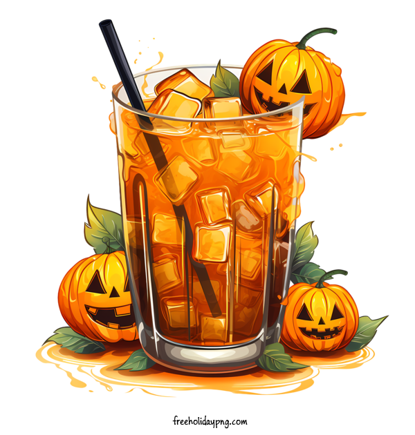 Transparent Halloween Halloween cocktail orange drink pumpkin cocktail for Halloween cocktail for Halloween