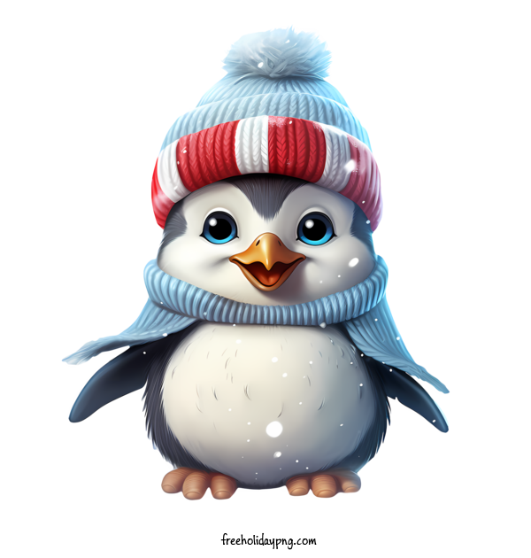 Transparent Christmas Christmas penguin cute penguin winter outfit for Christmas penguin for Christmas