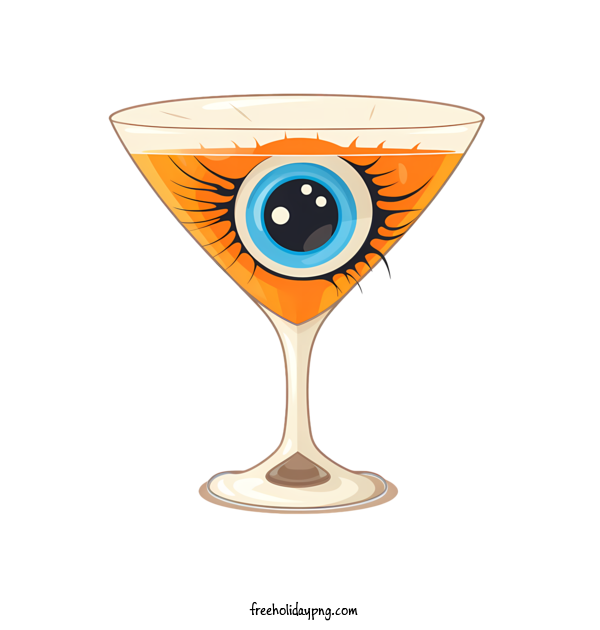 Transparent Halloween Halloween cocktail orange eye for Halloween cocktail for Halloween