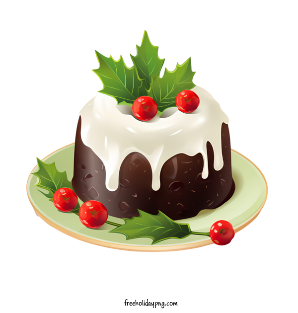 Transparent Christmas Christmas Pudding cake frosting for Christmas Pudding for Christmas